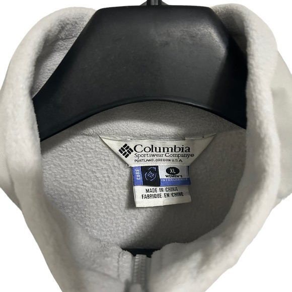 Columbia Interchange Fleece Jacket Womens Size XL White Full Zip Sweatshirt - Picture 3 of 6